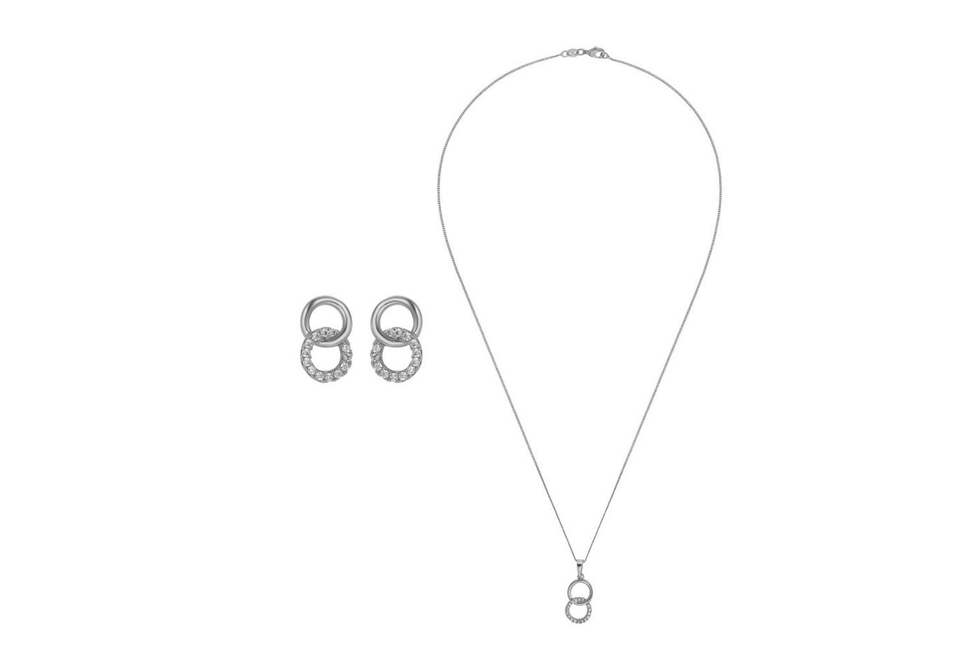 Heideman Collier Set Lene silberfarben (keine Angabe, inkl. Geschenkverpackung), Geschenkset für Damen mit Kette und Ohrstecker von Heideman