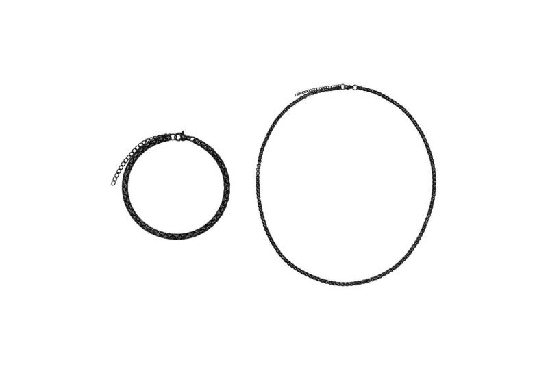 Heideman Collier Set Vetus schwarz farben (keine Angabe, inkl. Geschenkverpackung), Geschenkset Männer mit Armband und Halskette von Heideman