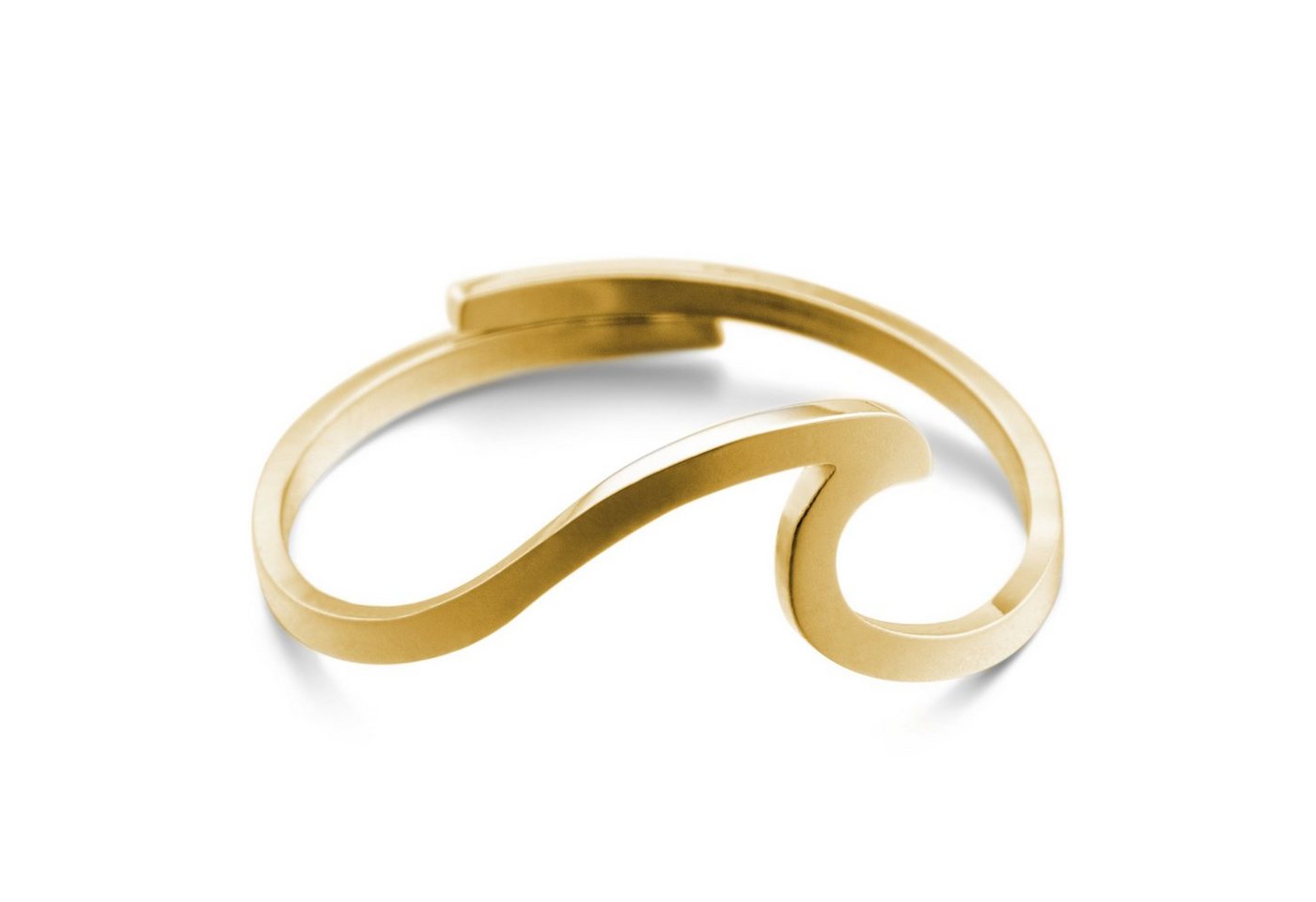 Heideman Fingerring Montis goldfarben (Ring, 1-tlg., inkl. Geschenkverpackung), Ring mit Welle von Heideman