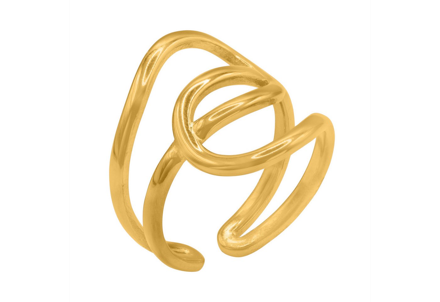 Heideman Fingerring Mucia goldfarben (Ring, 1-tlg., inkl. Geschenkverpackung), One Size Ring Frauen von Heideman