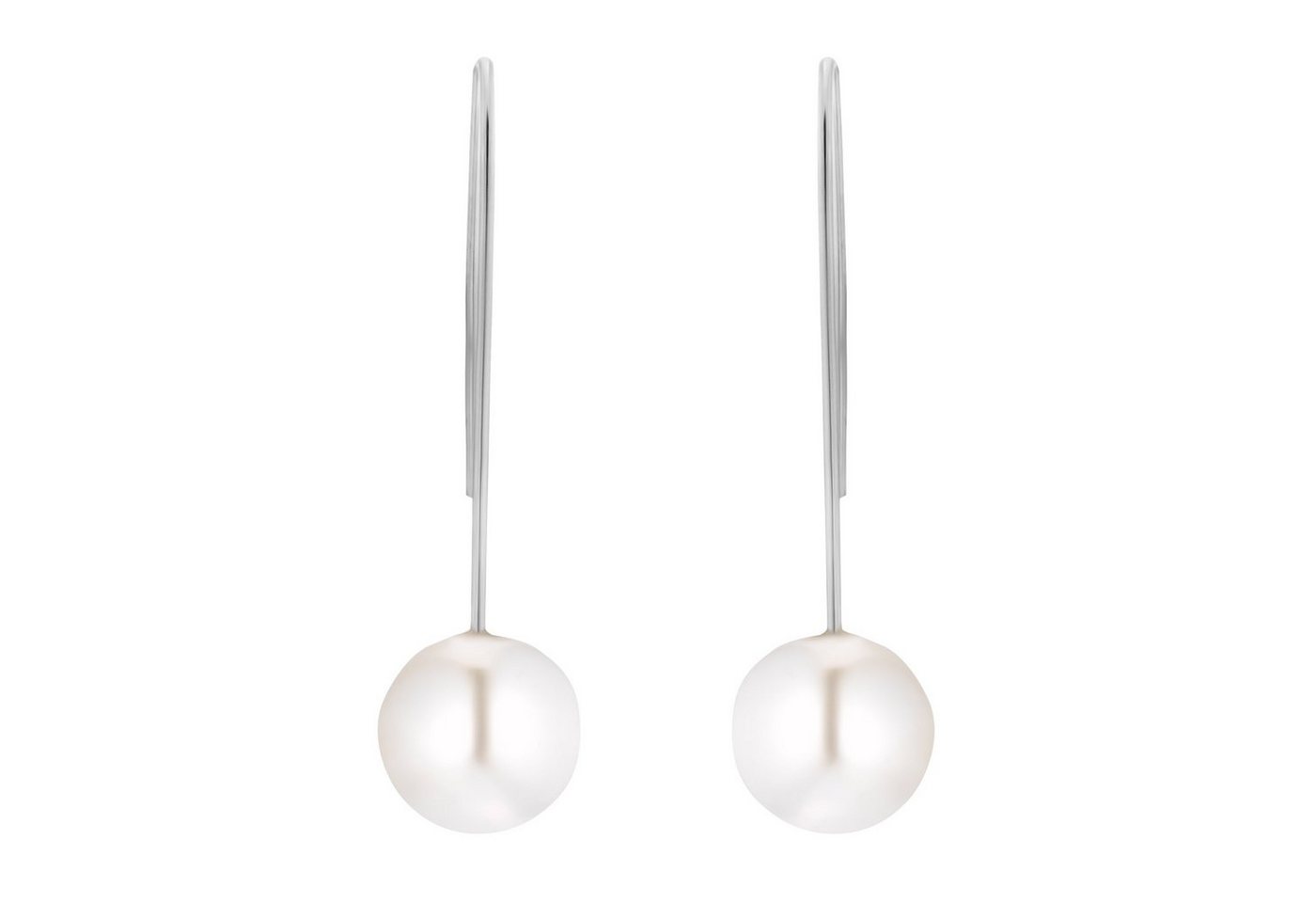 Heideman Paar Ohrstecker Auris silberfarben glanzmatt (Ohrringe, inkl. Geschenkverpackung), mit Perle von Heideman