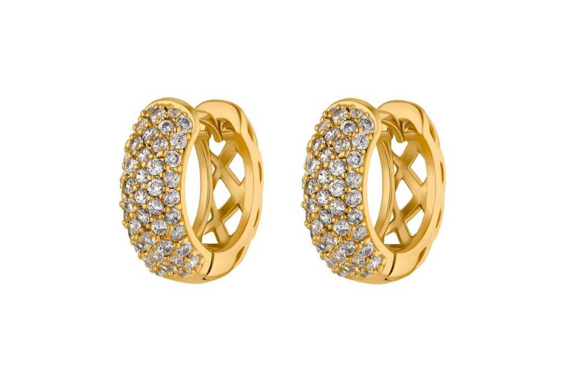 Heideman Paar Ohrstecker Brandon goldfarben (Ohrringe, inkl. Geschenkverpackung), Creole mit Steinen Männer von Heideman