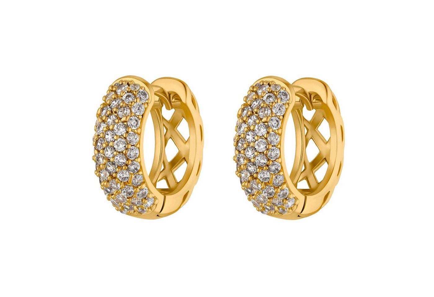 Heideman Paar Ohrstecker Eliane goldfarben (Ohrringe, inkl. Geschenkverpackung), Creolen für Frauen mit Stein von Heideman