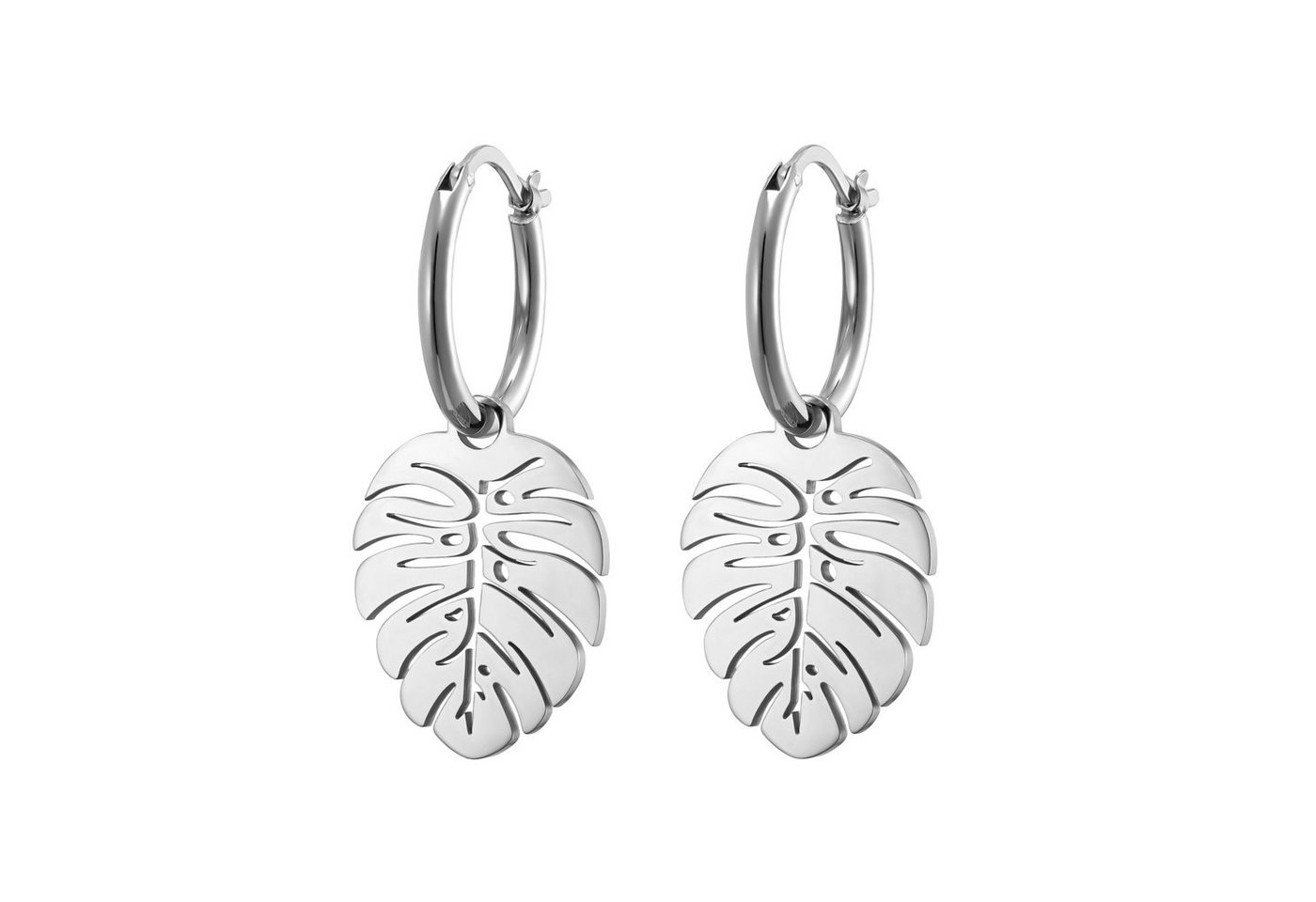 Heideman Paar Ohrstecker Folium poliert (Ohrringe, inkl. Geschenkverpackung), Paar Creolen mit Clip von Heideman