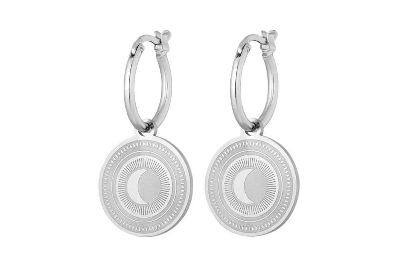 Heideman Paar Ohrstecker Moon Ohrcreole (Ohrringe, inkl. Geschenkverpackung), wechselbarer Mond Anhänger von Heideman
