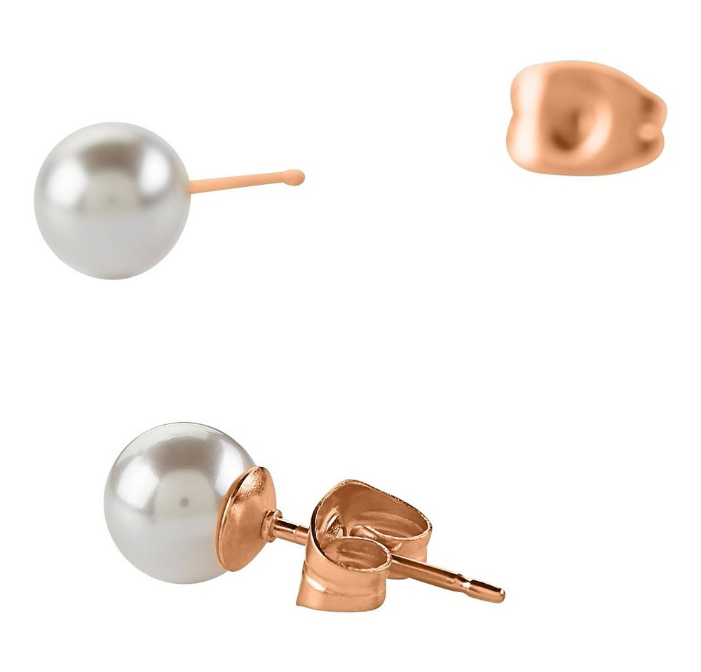 Heideman Paar Ohrstecker Perlohrstecker rose 6mm rose goldfarben (Ohrringe, inkl. Geschenkverpackung), Ohrstecker für Frauen von Heideman