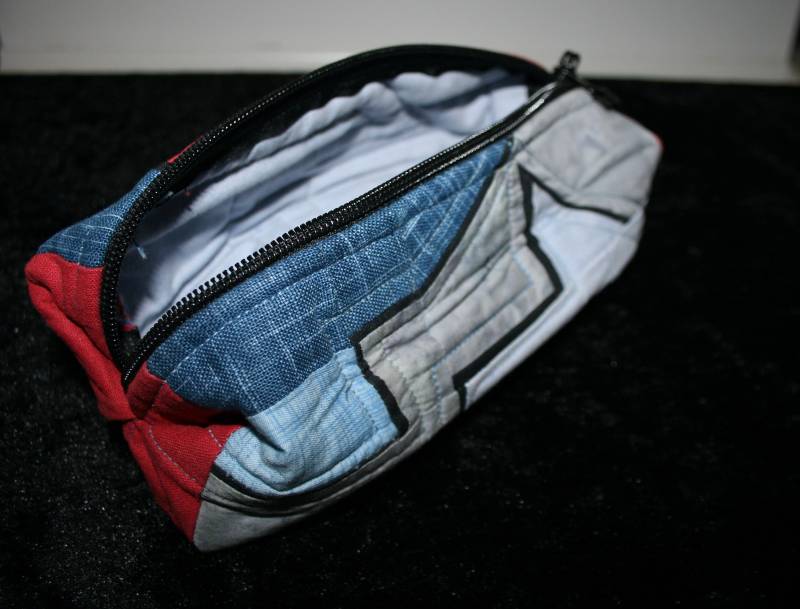 Einzigartige Stiftemappe Pencil Bag Waxed Canvas Case Tote Rolled Travel Bag-Hand Made Tote Ink-Credible Holiday Student Gift von HeidisArtDE