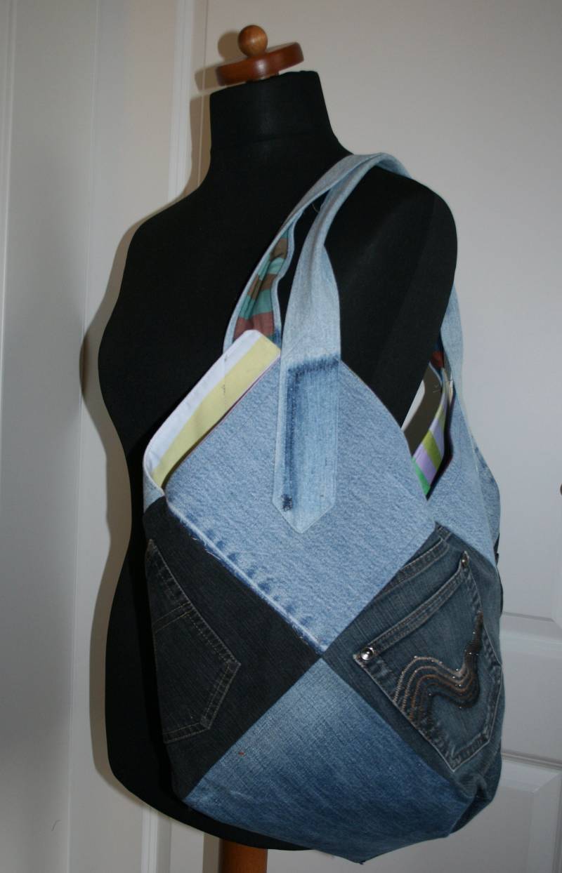 Robuste Recyclingtasche Xxl. Stylish Tote Durable Bag-Colorful Market Bag - Beach Perfect For Summer Adventures Gift Mom von HeidisArtDE