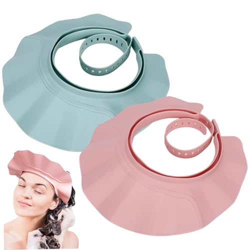 2pcs Babyparty-Kappe, 21-Level-Verstellbares Kleinkind Haarwäscheschild mit breiter Krempe, Slip Shampoo Buddy für Kinder, Komfort-Badezimmerversorgungen für Kinder, Erwachsene, ältere Menschen, Dusc von Heidouse