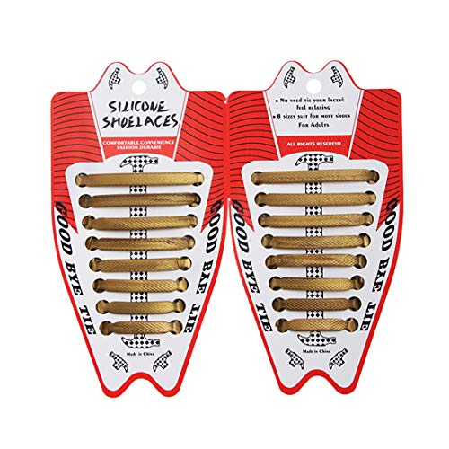 Heiguonvshi Elastisch Silicon Schnürsenkel/Ohne Binden Schnürsenkelersatz/Sportlauf Gummischnürsenkel/Erwachsene Kinder Schleifenlose Schuhbänder von Heiguonvshi