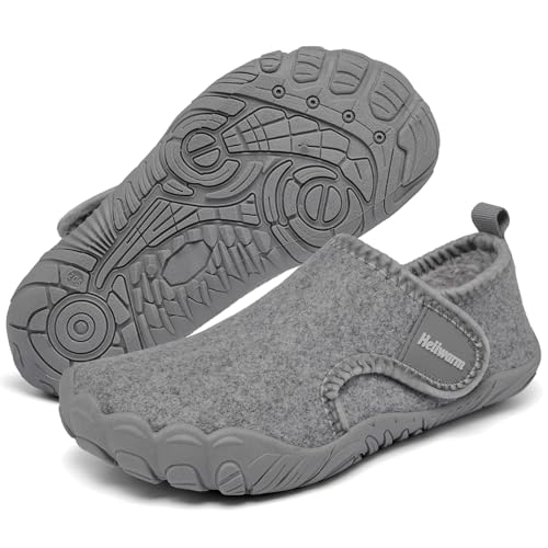 Heiiwarm Hausschuhe Kinderr Leichtes Gewicht Pantoffeln Kinder Hausschuhe FüR MäDchen Warme Grau 31 von Heiiwarm