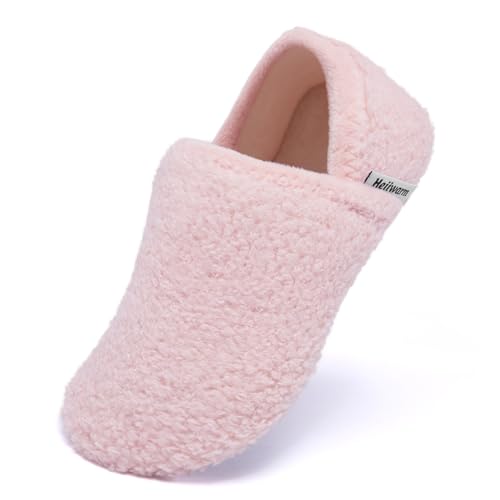 Heiiwarm Hausschuhe Kinder Junge Hausschuhe Kinder Mädchen Plüsch Hausschuhe KinderNon-Slip House Indoor Schuhe Leichtes Gewicht Rosa 26/27 von Heiiwarm