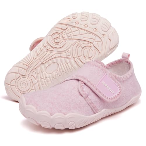 Heiiwarm Hausschuhe Kinder MäDchen Junge Leichtes Gewich House Indoor Schuhe Plüsch Pantoffeln Kinder Rutschfeste Rosa 28 von Heiiwarm