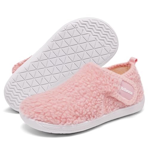 Heiiwarm Hausschuhe Kinder Mädchen Leichtes Gewicht Hausschuhe Jungen Anti-Rutsch-Schuhe Pantoffeln Kinder Rosa 28 von Heiiwarm