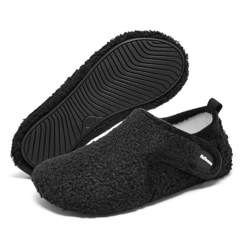 Heiiwarm hausschuhe kinder junge hausschuhe mädchen baby schuhe pantoffeln kinder slippers Schwarz38/39 von Heiiwarm