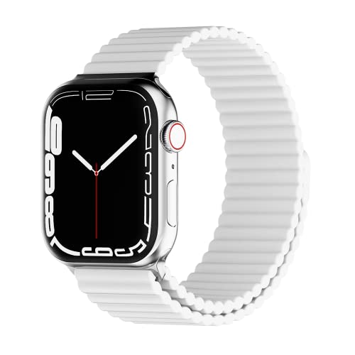 HeiKe Kompatibel mit Apple Watch Armband Ultra 49 mm, 45 mm, 44 mm, 42 mm, 41 mm, 40 mm, 38 mm, für Damen und Herren iWatch Series Ultra 8 7 6 5 4 3 2 1 SE, 52 /44/45/49 mm, Weiß von Heike
