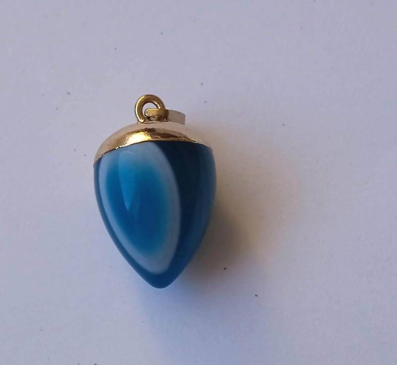 1 Achat Tropfen Anhänger Mit Metall in Goldfarbig Ca.24x15mm Nr.1 von HeikesPerlenshop