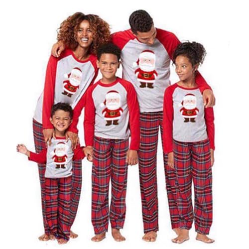 Weihnachtsmodelle langärmelige Hosen Herbst und Winter Neue Männer und Frauen Kinder Pyjamas (DE/NL/SE/PL, Alphanumerisch, L, Regular, Regular, Kind) von Heikoeco