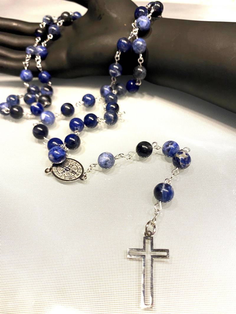 Rosenkranz Aus Sodalith - Halbedelstein/Edelstein in Ca. 56cm Rosenkranz Aus Sodalith - Halbedelstein/Edelstein in Ca. 56cm von HeiligerBimBamShop