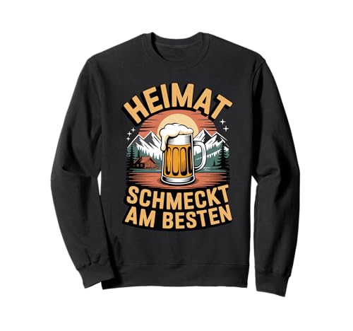 Heimat schmeckt am Besten Bier Männer Sweatshirt Heimat schmeckt am Besten Bier Männer Sweatshirt von Heimat Bier Wanderung Berge