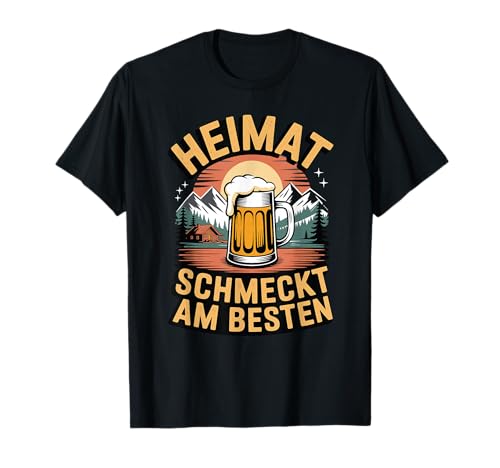 Heimat schmeckt am Besten Bier Männer T-Shirt Heimat schmeckt am Besten Bier Männer T-Shirt von Heimat Bier Wanderung Berge