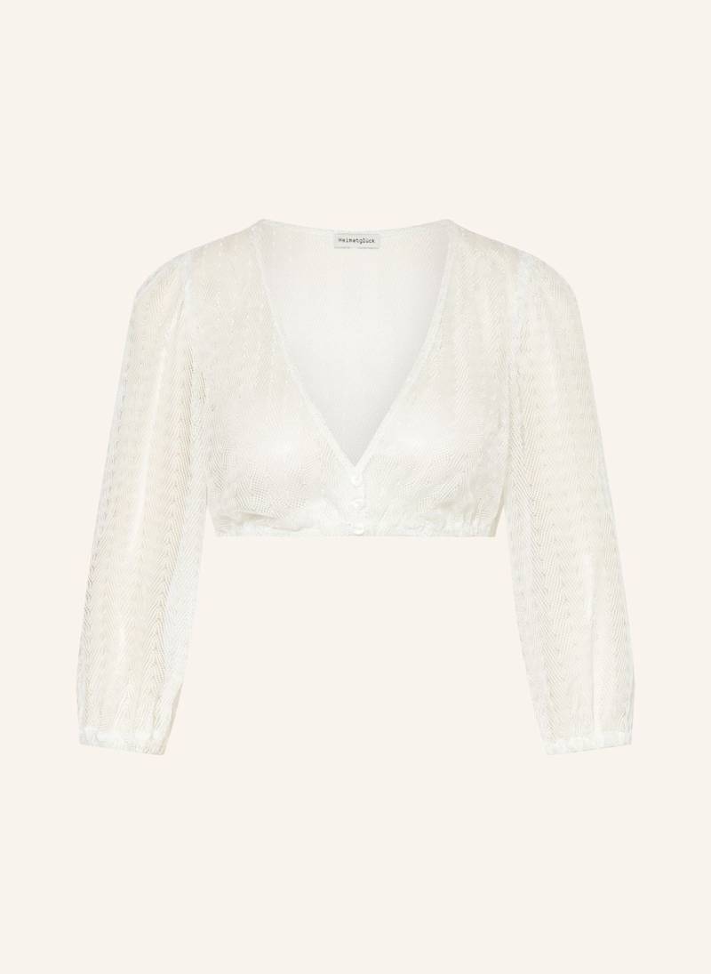 Heimatglück Tracht Dirndlbluse Margarete Aus Spitze Mit 3/4-Arm weiss von Heimatglück Tracht