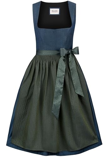 Heimatgwand Damen Olivia Midi Dirndl, blau, 38 Heimatgwand Damen Olivia Midi Dirndl, blau, 38 von Heimatgwand