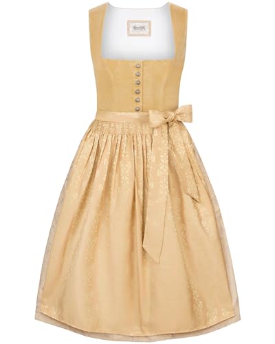 Heimatgwand Damen Viktoria Midi Dirndl, senf, 48 Heimatgwand Damen Viktoria Midi Dirndl, senf, 48 von Heimatgwand