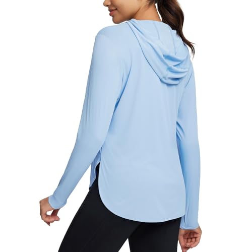 Damen UPF 50+ Sonnenschutz Hoodie Schnell Trocknende Langarm Sun Shirt Langarm Uv-Schutz Damen's Sports Langarm für Running Wandern Outdoor Surfen Angeln von Heinaroman