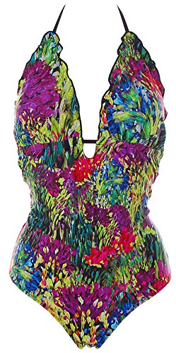 Heine Damen Push Up Badeanzug Bunt 40 Cup C von Heine