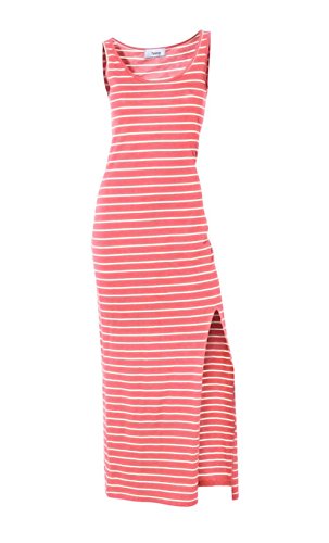 Maxikleid, koralle-weiß gestreift von H**** Grösse 34 von Heine