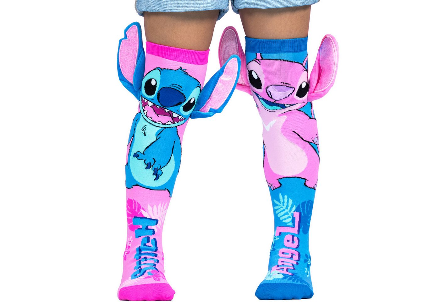 Heinrich Bauer Socken Stitch Socken Hawaii mit 3D-Ohren Blau & Pink von Heinrich Bauer