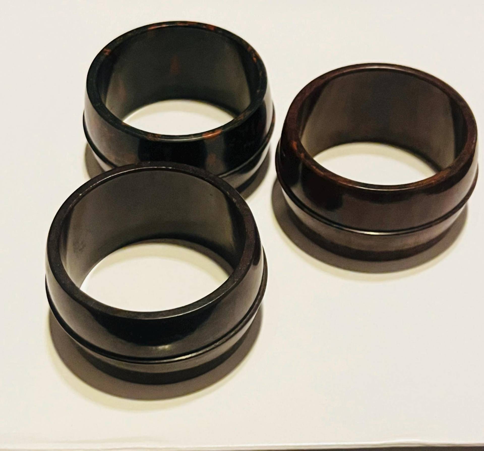 Vintage Makramee Armband-Set Dunkler Bernstein Mit Braunem Marmor von HeinrichAntique