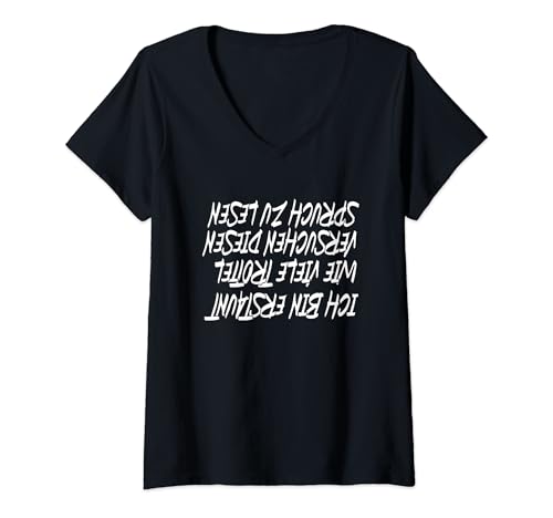 Damen Ich bin erstaun wie viele Trottel versuchen diesen Spruch... T-Shirt mit V-Ausschnitt von Heinze Design Funny, Witzige, Lustige, Sprüche