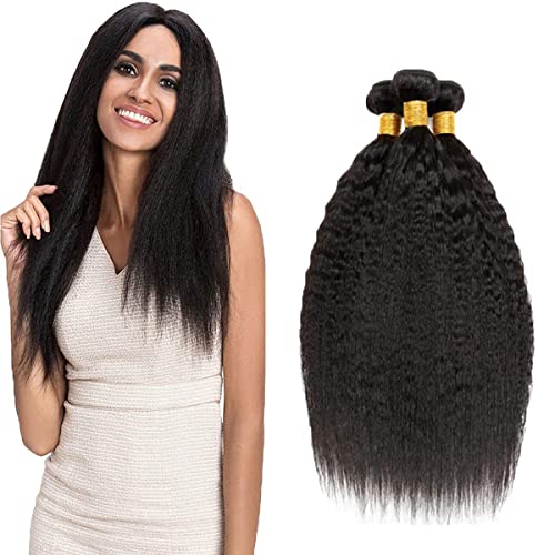 HeioWuio Yaki Human Hair Bundles For Women Hair Weaves Natural Black Color Unprocessed Virgin Hair Bundle 24 26 28 Inch HeioWuio Yaki Human Hair Bundles For Women Hair Weaves Natural Black Color Unprocessed Virgin Hair Bundle 24 26 28 Inch von HeioWuio