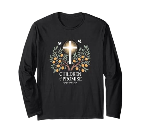 Kinder der Verheißung Kreuz Galater 4:7 Freiheit Langarmshirt von Heirs Of Promise