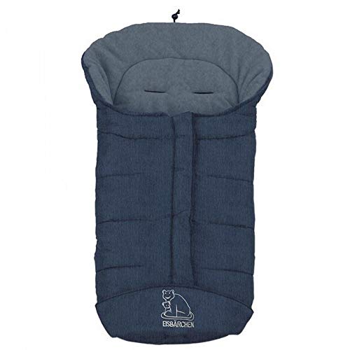 Heitmann Eisbärchen Fußsack Kinderwagen, Design:blau meliert mb von HEITMANN