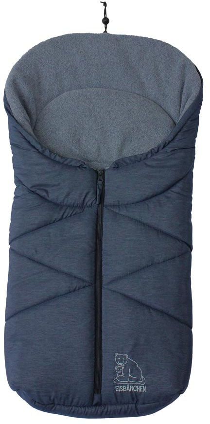 Heitmann Felle Fußsack "Eisbärchen - Kleiner Winterfußsack", mit Fleecefutter, für Baby-Tragschalen, Kinderwagen u.v.m von Heitmann Felle