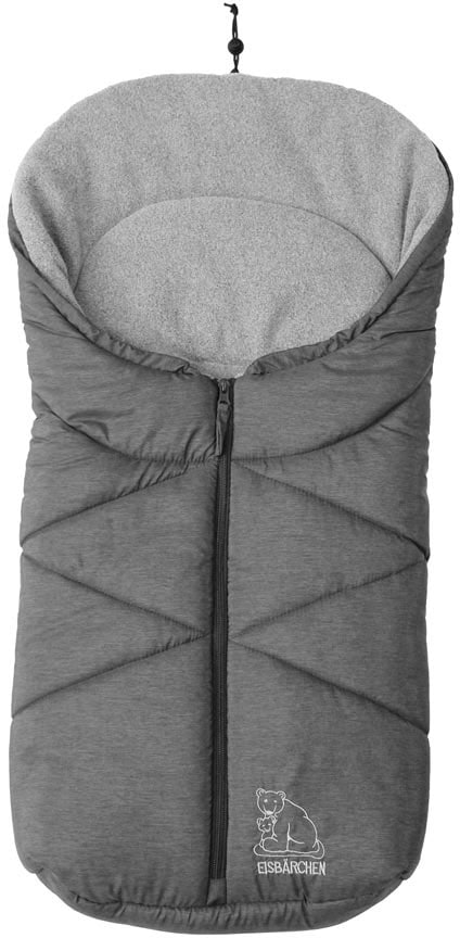 Heitmann Felle Fußsack "Eisbärchen - Kleiner Winterfußsack Fleece" mit Fleecefutter, für Baby-Tragschalen, Kinderwagen u.v.m von Heitmann Felle