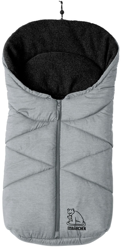 Heitmann Felle Fußsack "Eisbärchen - Kleiner Winterfußsack Fleece" mit Fleecefutter, für Baby-Tragschalen, Kinderwagen u.v.m von Heitmann Felle
