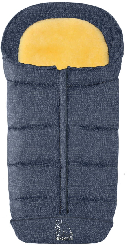 Heitmann Felle Fußsack "Eisbärchen - Komfort 2 in 1 Winterfußsack - Premium Qualität", mit Lammfell-Einlage, für Kinderwagen und Buggy, waschbar von Heitmann Felle