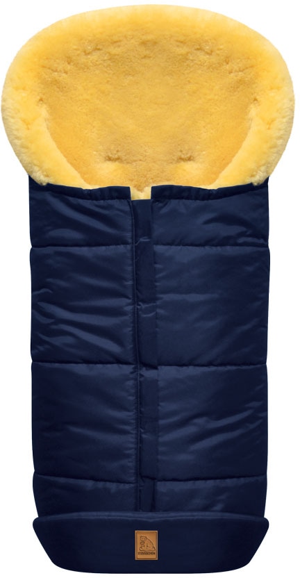 Heitmann Felle Fußsack "Eisbärchen - Winterfußsack - Premium Qualität", mit echtem Lammfell, für Kinderwagen & Buggy, 6 Gurtschlitze, waschbar von Heitmann Felle