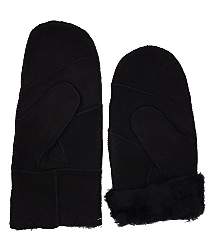 HEITMANN 100% Lammfell Handschuhe Fäustlinge Echt-Leder Herren NEU (L, Schwarz) von Heitmann Lammfell