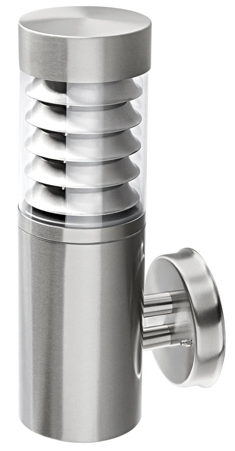 HEITRONIC Außen-Wandleuchte "Saturn" E27 1 Stk. Wandlampe, Außenlampe, klarer 360-Lichtaustritt, aus Edelstahl von Heitronic