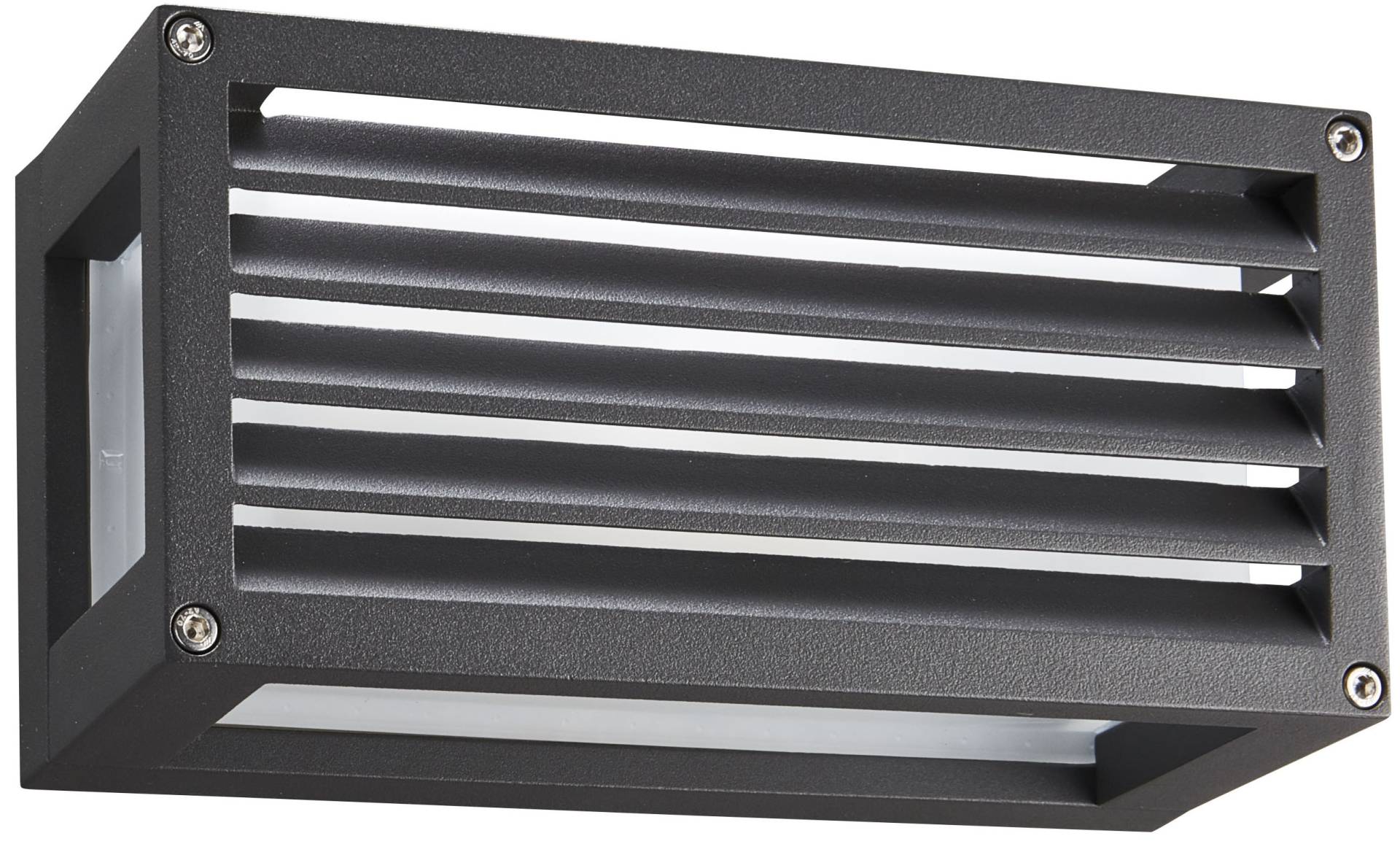 HEITRONIC Außen-Wandleuchte "Sevilla" E27 Wand-Außenleuchte vollflächiger Lichtaustritt,Abblendlamellen von Heitronic