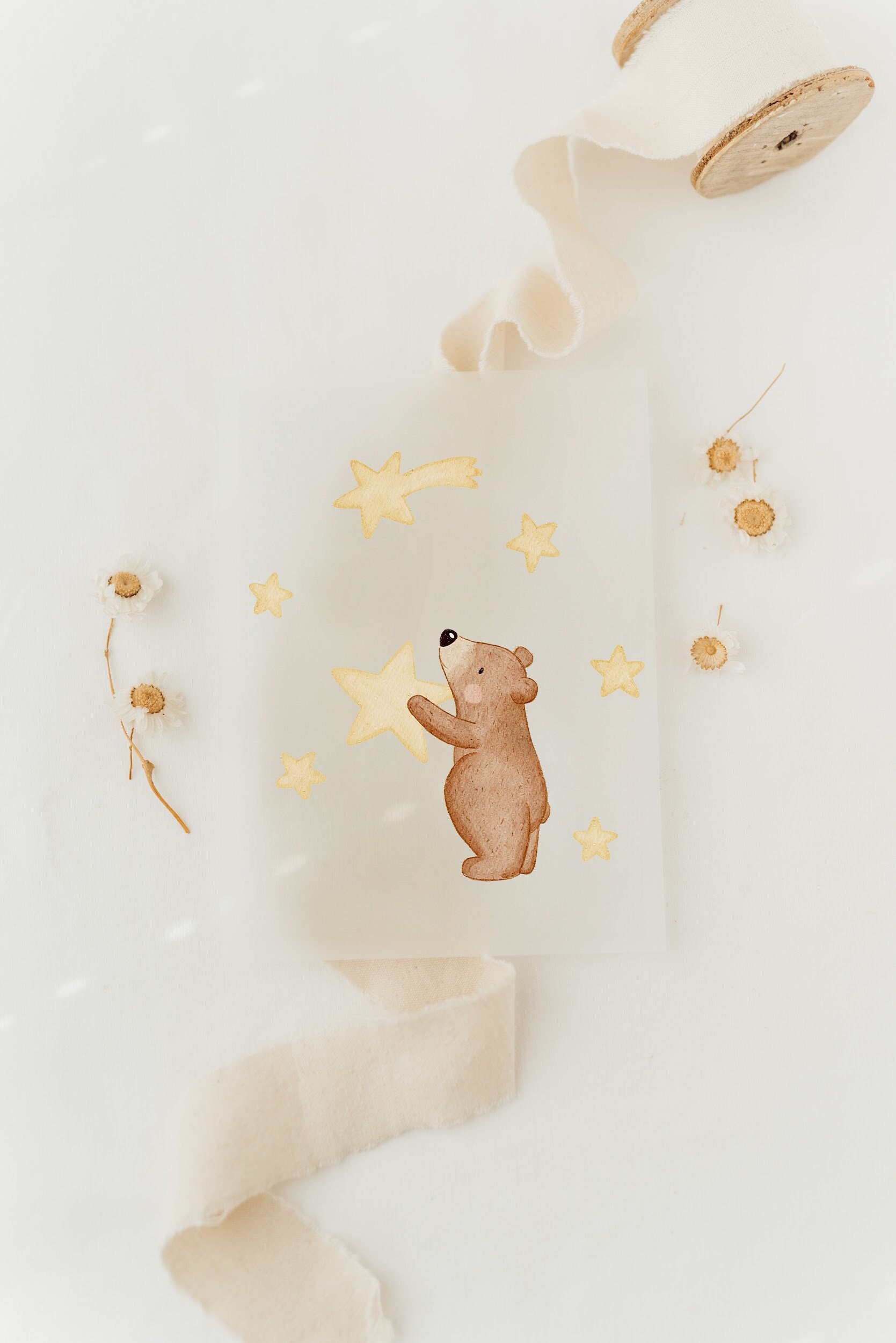 Bügelbild Bär Sterne - Motiv Zum Aufbügeln Auf Kinderkleidung Hej Hanni Art. Nr. Hhs-45088243613963 von HejHanni