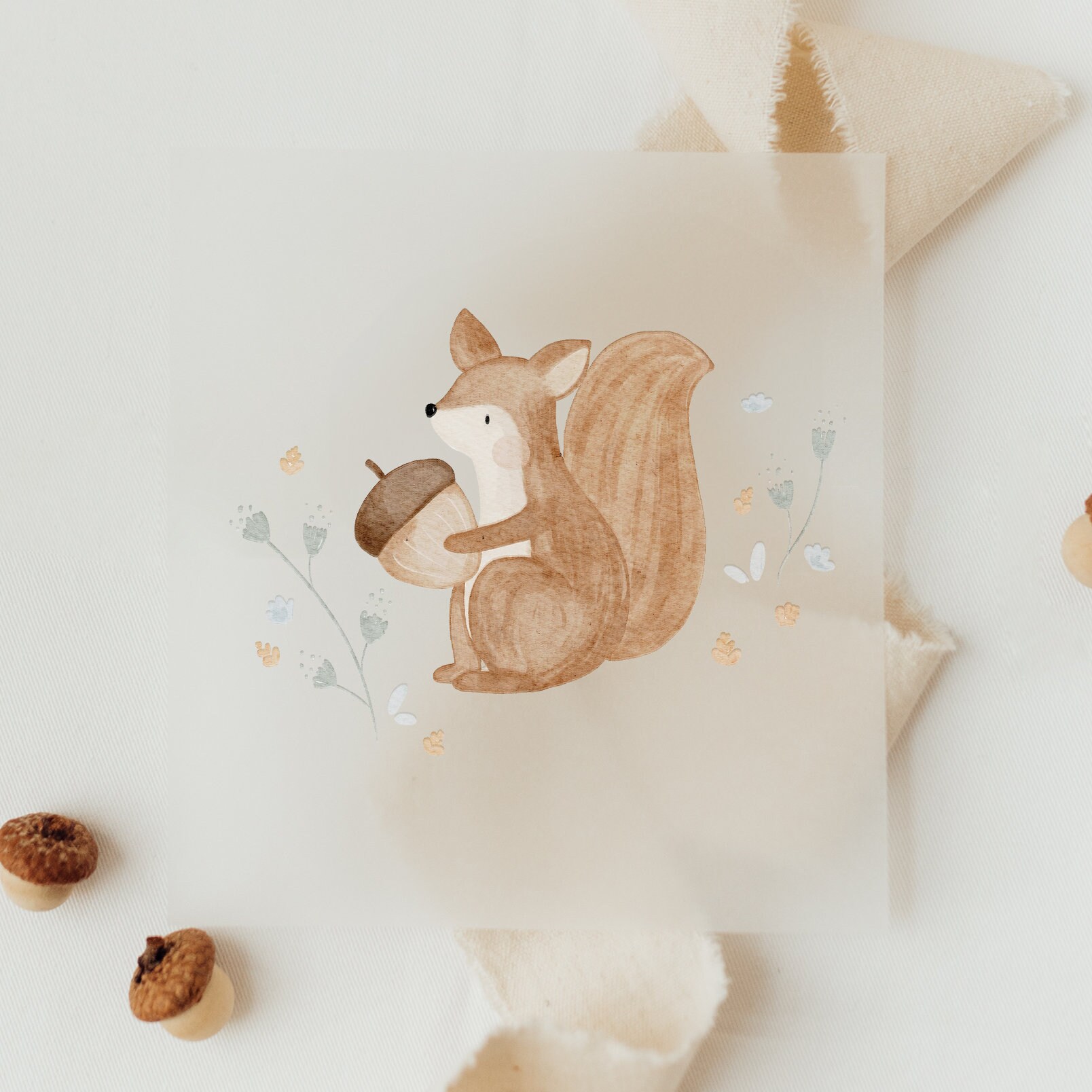 Bügelbild Eichhörnchen - Motiv Zum Aufbügeln Auf Kinderkleidung Hej Hanni Art. Nr. Hhs-45088252199179 von HejHanni
