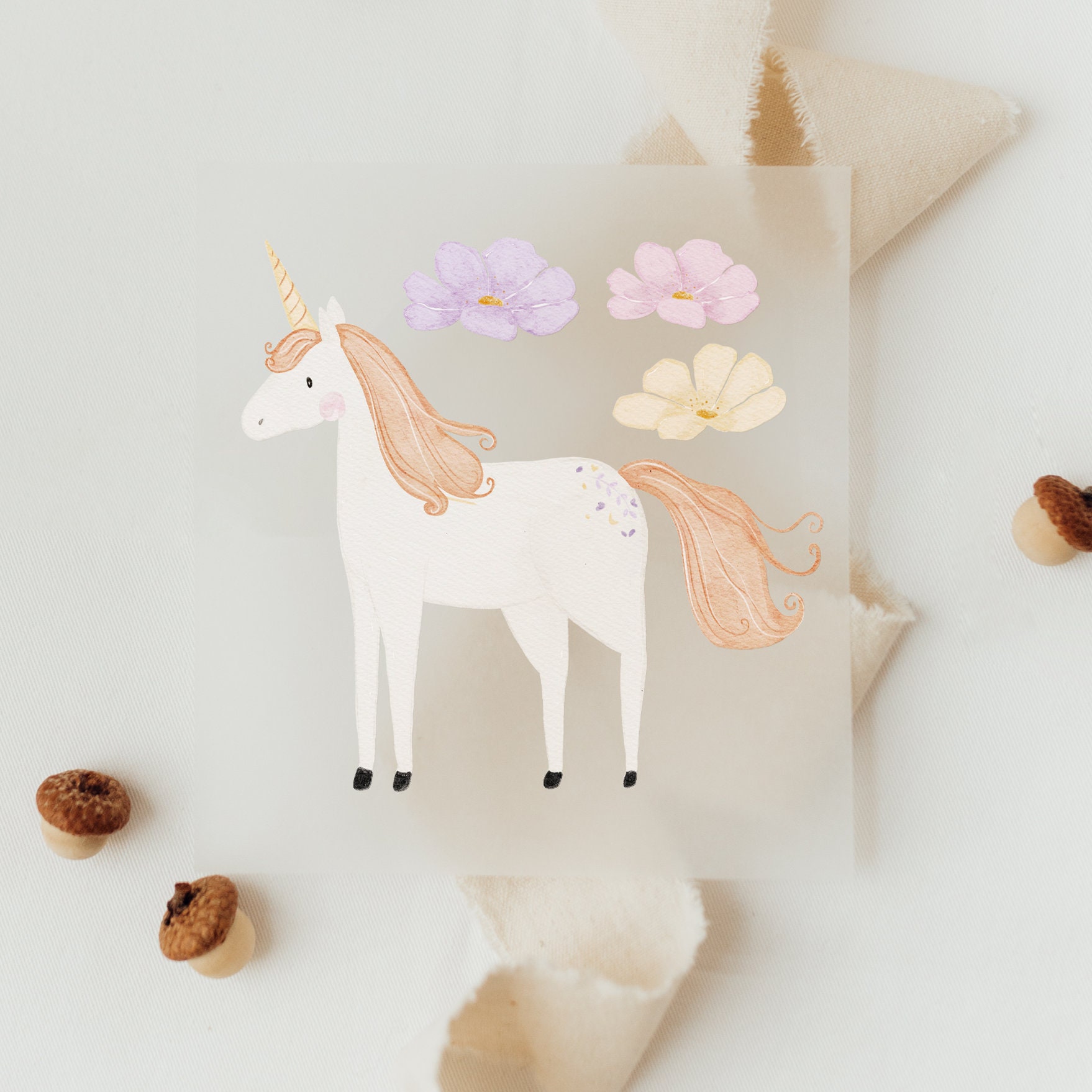 Bügelbild Einhorn Orange - Motiv Zum Aufbügeln Auf Kinderkleidung Hej Hanni Art. Nr. Hhs-45088253182219 von HejHanni