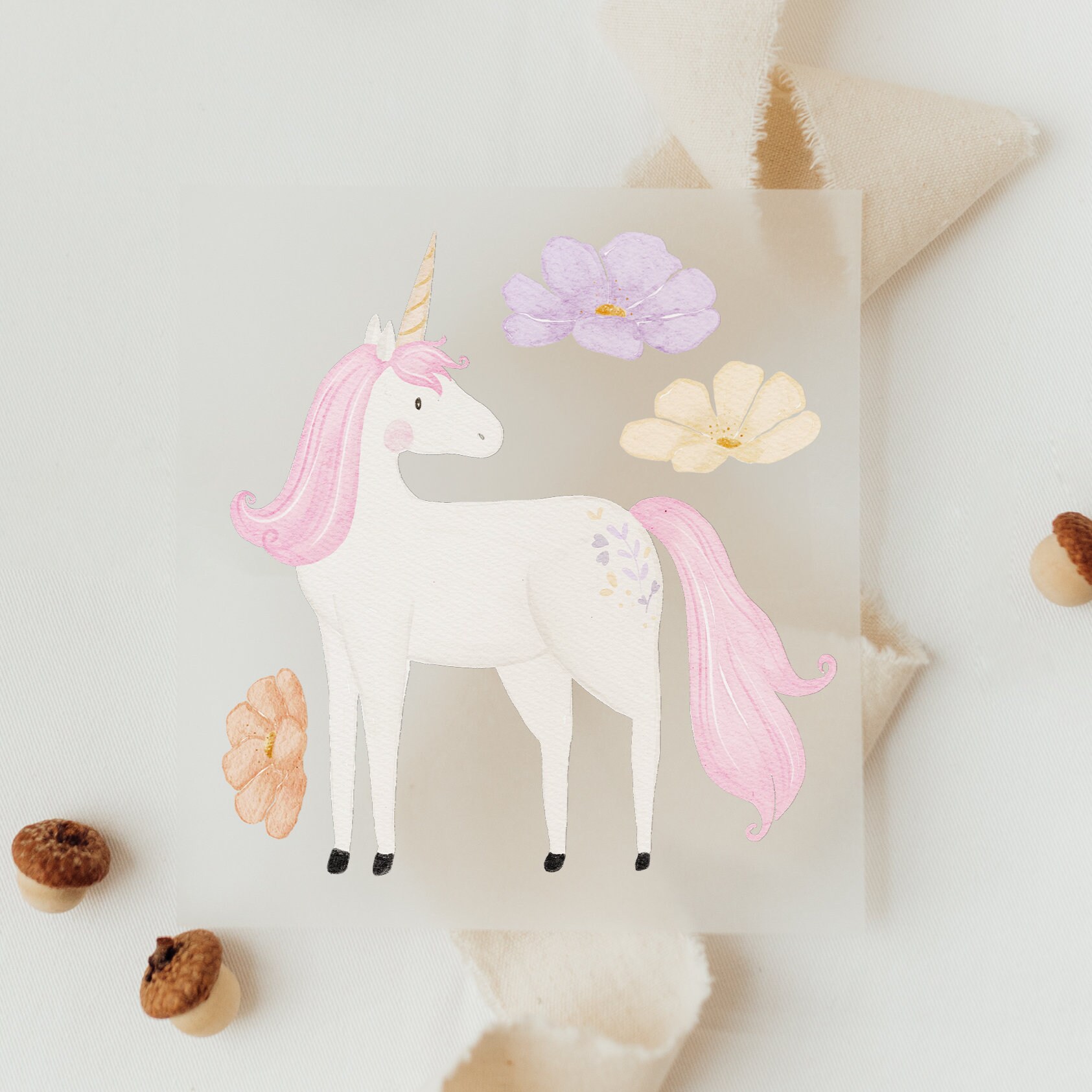 Bügelbild Einhorn Rosa - Motiv Zum Aufbügeln Auf Kinderkleidung Hej Hanni Art. Nr. Hhs-45088253935883 von HejHanni