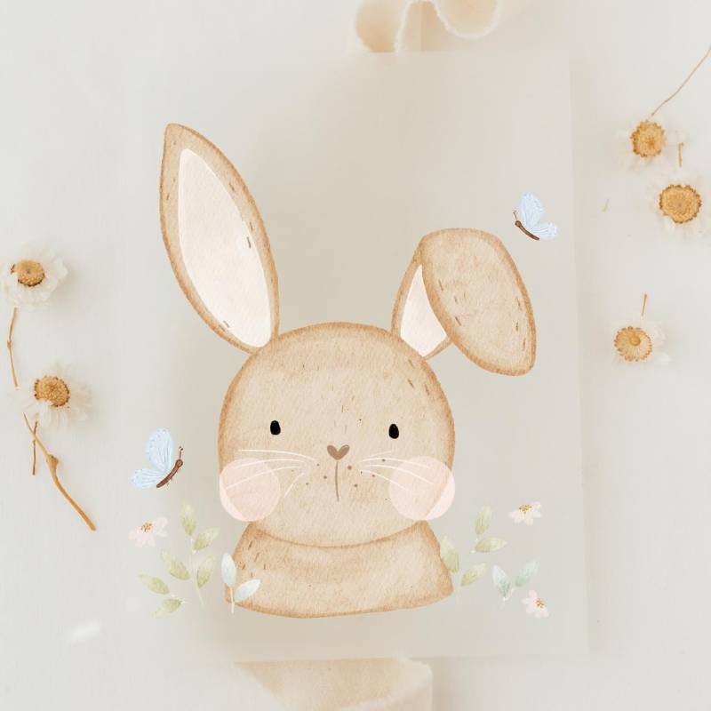 Bügelbild Hase Schmetterling - Motiv Zum Aufbügeln Auf Kinderkleidung Hej Hanni Art. Nr. Hhs-46314859200779 Bügelbild Hase Schmetterling - Motiv Zum Aufbügeln Auf Kinderkleidung Hej Hanni Art. Nr. Hhs-46314859200779 von HejHanni